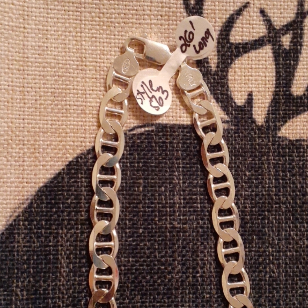 .925 Gucci Style Sterling Silver Chain